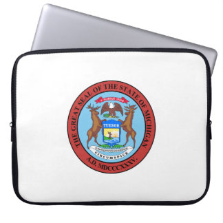 Michigan förseglar flagga för Amerika Laptop Fodral