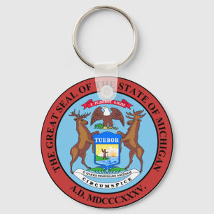 Michigan förseglar Keychain Nyckelring