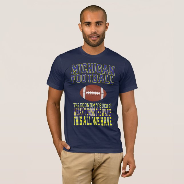 Michigan fotboll t shirt (Hel framsida)