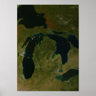 Michigan från rymden poster