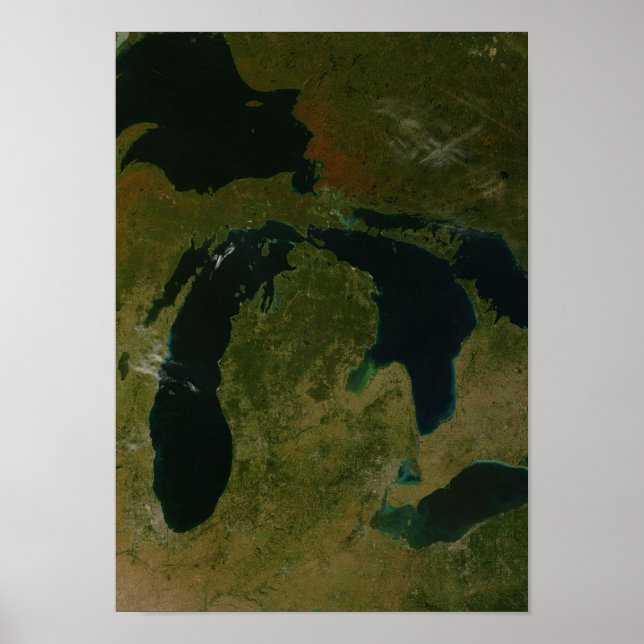 Michigan från rymden poster (Framsidan)