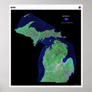 Michigan från utrymmeaffischen poster