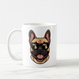 Michigan fransk bulldog med solglasögon kaffemugg