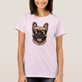 Michigan fransk bulldog med solglasögon t shirt