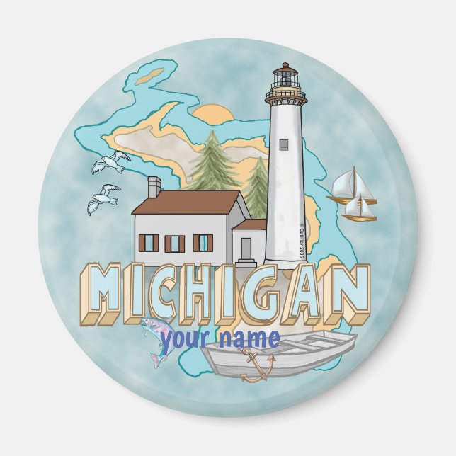 Michigan fyr magnet  (Framsidan)