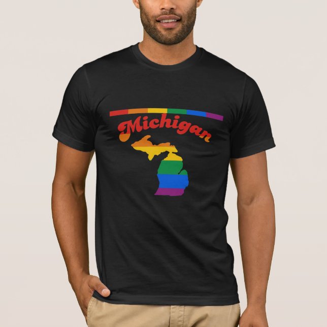 MICHIGAN GAY PRIDE T SHIRT (Framsida)