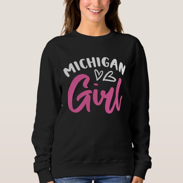 Michigan Girl City State American Town Country  4 T Shirt (Framsida)