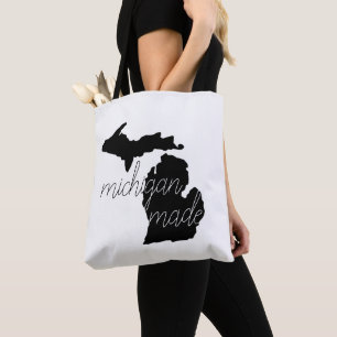 Michigan gjorde typografi med svart Silhouette Tygkasse
