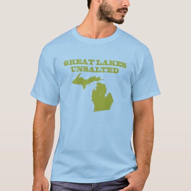 Michigan Great Lakes Unsalted T-tröja T Shirt (Framsida)