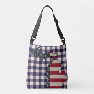Michigan Grunge Americana Patriotic Axelväska