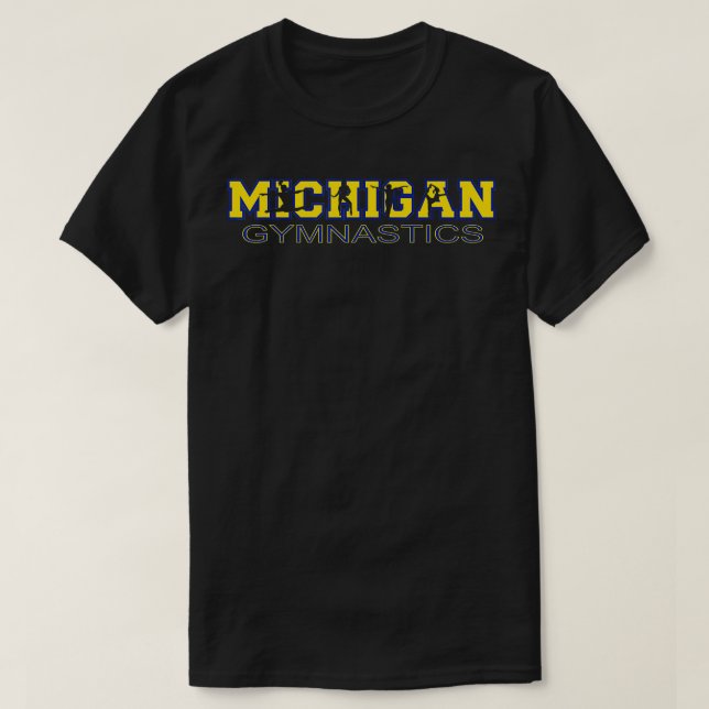 Michigan Gymnastics Girls Tumbling Gear Gymnast Wo T Shirt (Design framsida)