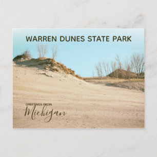 Michigan Hälsning från Warren Dunes nationalpark Vykort