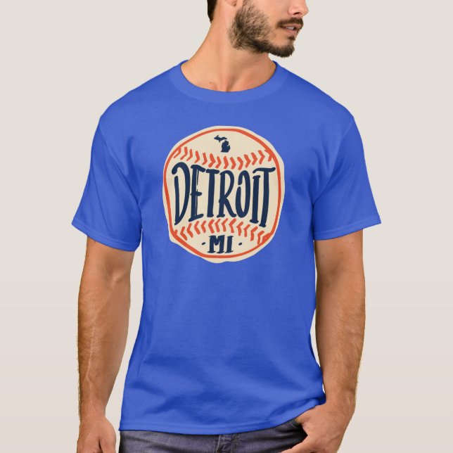 Michigan Handritad Script Design T Shirt (Framsida)