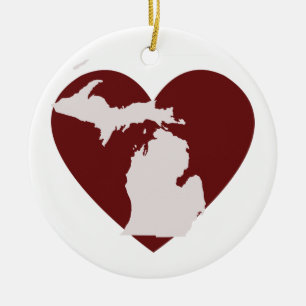 Michigan Heart Julgransprydnad Keramik