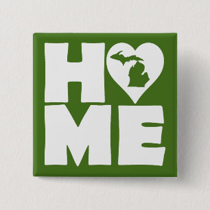 Michigan Hem Heart Stat Knapp Badge Pin