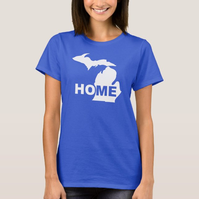 Michigan Hemifrån Från Stat T-Shirt (Framsida)