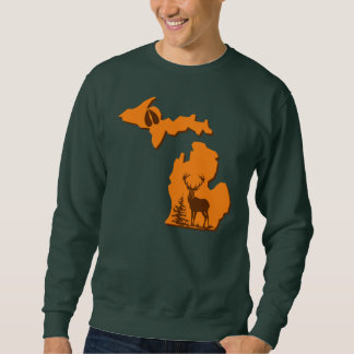 Michigan Hjort Hunter Forest Grönt Sweatshirt