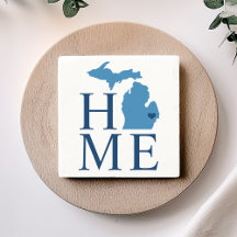 Michigan Home Blue och Navy Anpassningsbar City He