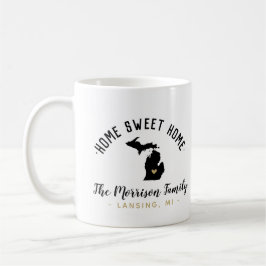 Michigan Home Sweet Home Family Monogram Mugg