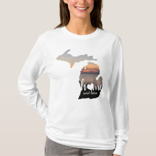 Michigan Home Sweet Home Typography with Heart T Shirt