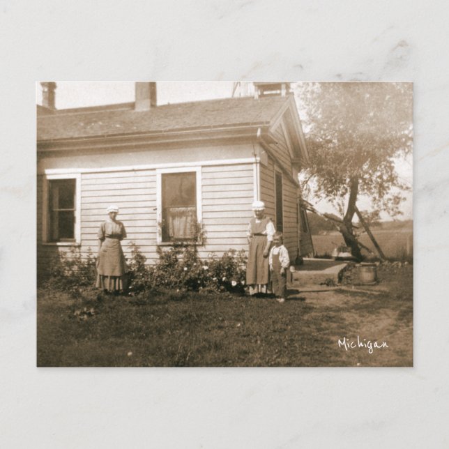 Michigan Homestead Old Fashioned Vykort (Framsida)
