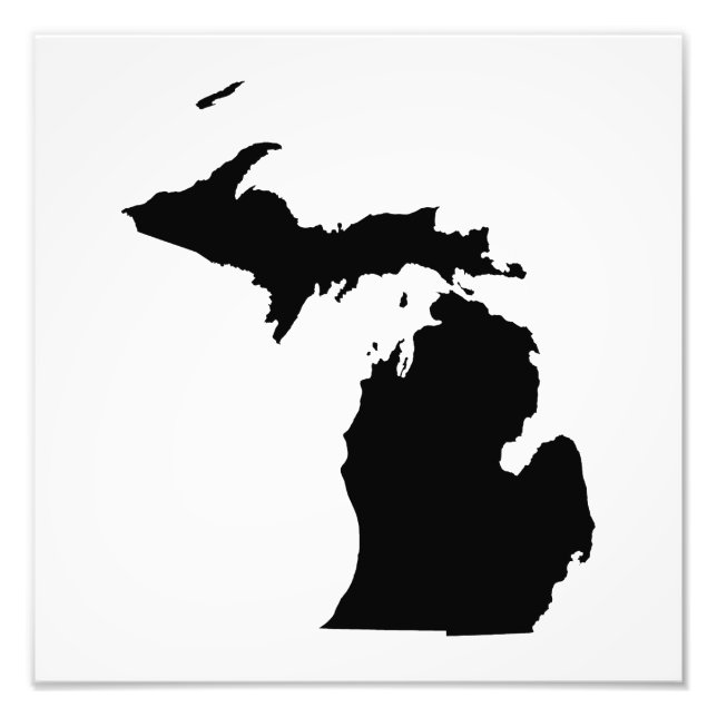 Michigan i Black and White Fototryck (Framsidan)