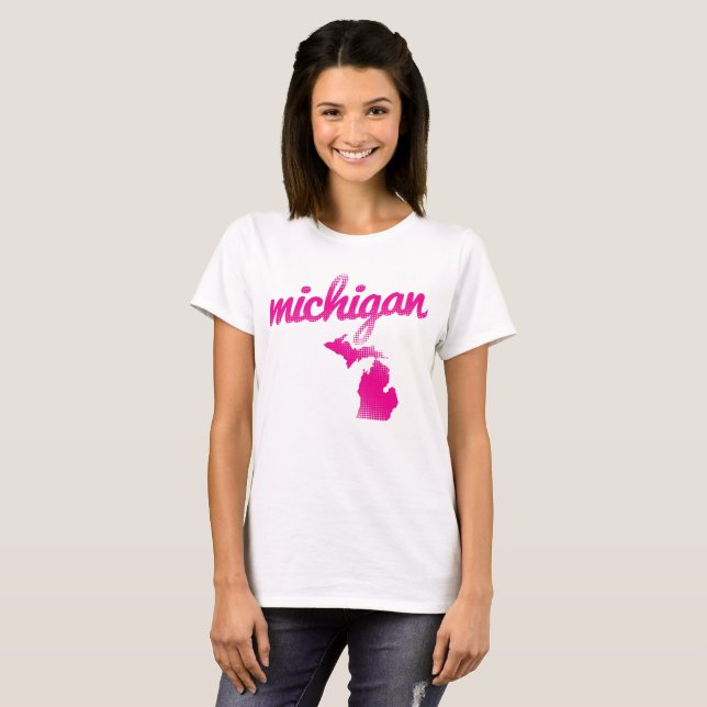 Michigan i rosor tee shirt (Hel framsida)