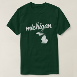 Michigan i vit t-shirt