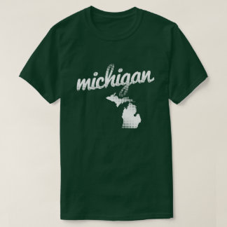 Michigan i vit t-shirt