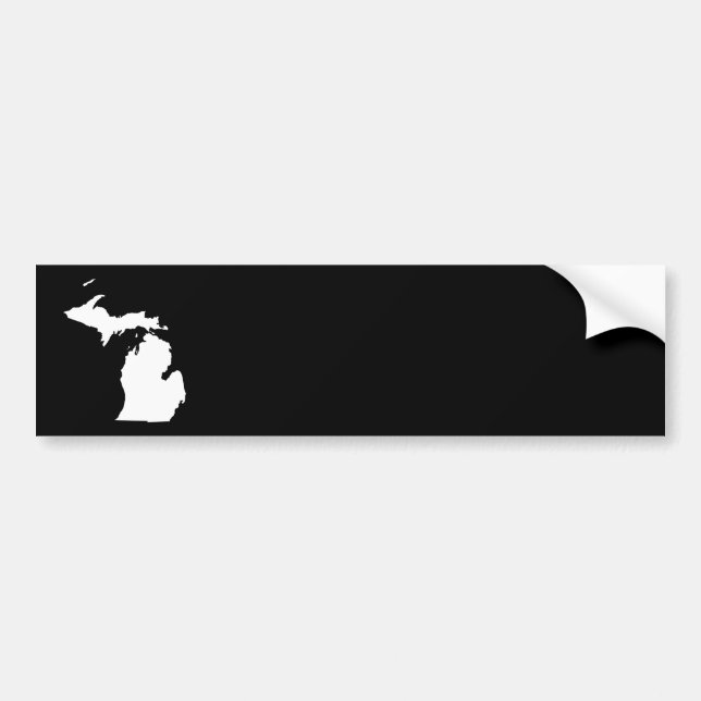 Michigan i vitt och svart bildekal (Framsidan)