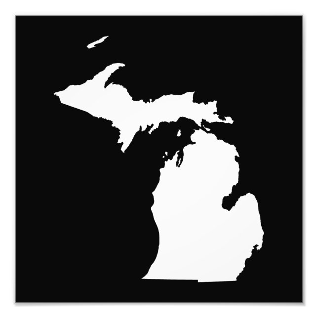 Michigan i vitt och svart fototryck (Framsidan)