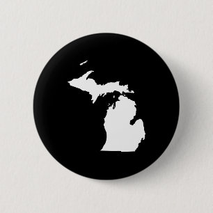 Michigan i vitt och svart knapp