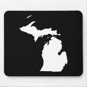 Michigan i vitt och svart musmatta