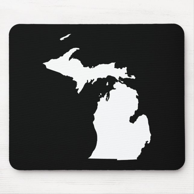 Michigan i vitt och svart musmatta (Framsidan)