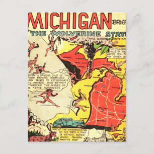 Michigan i Wolverine-staten Vykort
