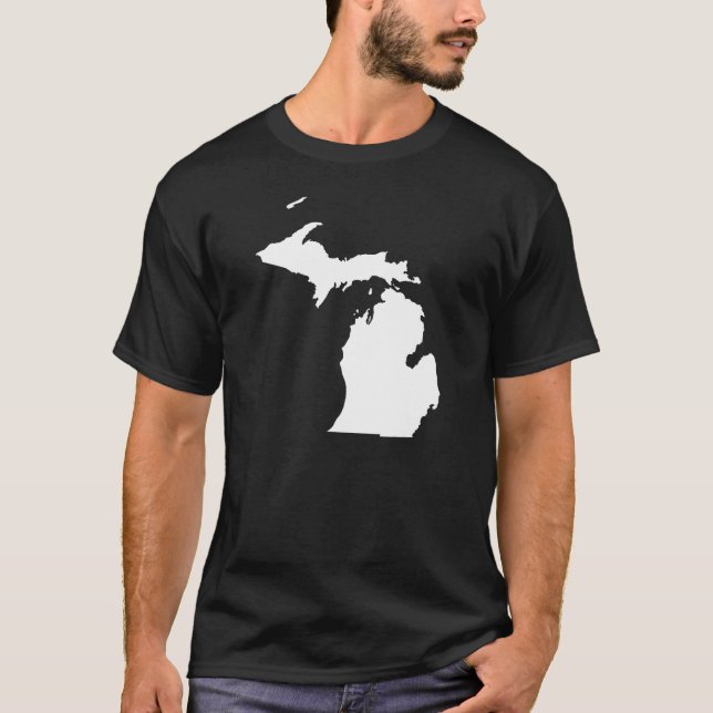 Michigan in White and Black Tee (Framsida)