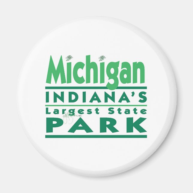 Michigan Indianas största nationalpark Magnet (Framsidan)