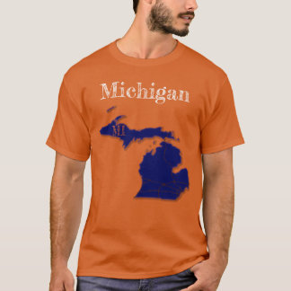 Michigan Interstates [Navyblå design] T Shirt