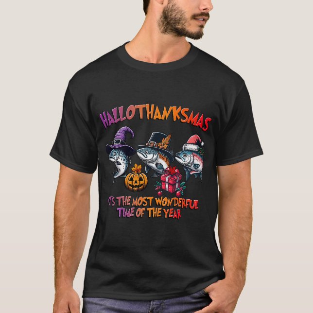 Michigan Isfiske Statskarta T Shirt (Framsida)