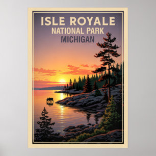 Michigan Isle Royale nationalpark V02 Poster