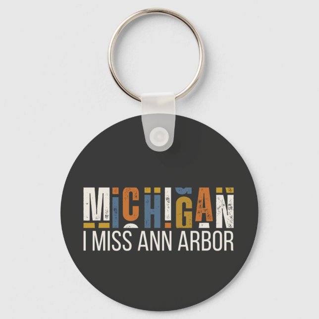 Michigan Jag saknar Ann Arbor Nyckelring (Framsida)