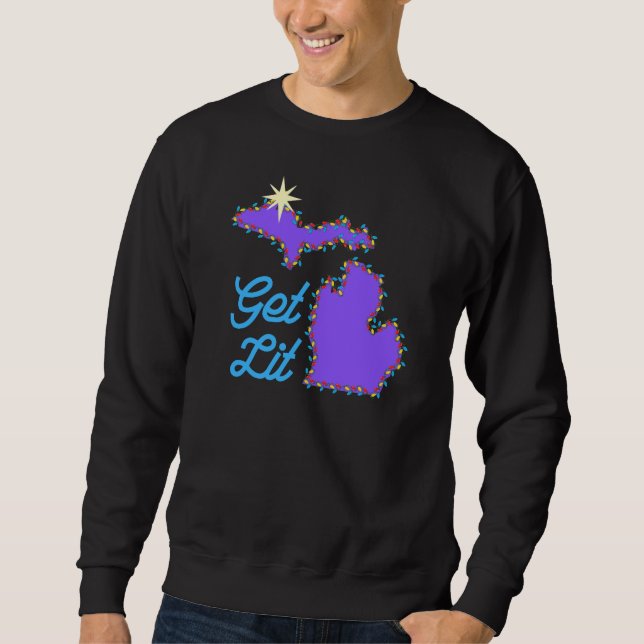 Michigan-julen - en konstig sötskjorta! lång ärmad tröja (Framsida)