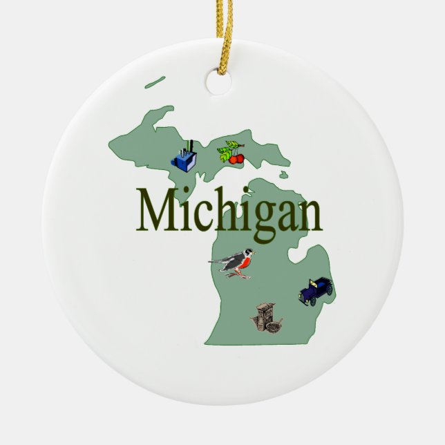 Michigan julgranprydnad julgransprydnad keramik (Framsidan)