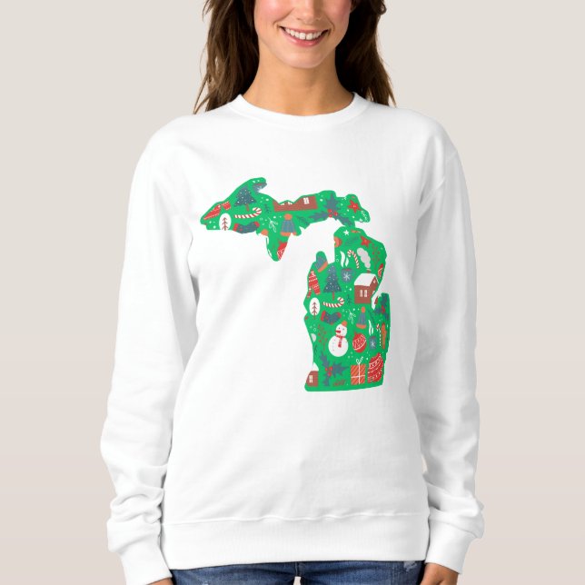 Michigan Julskjorta! T Shirt (Framsida)