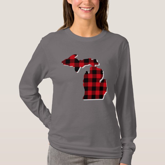 Michigan-julskjortan i karta t shirt (Framsida)