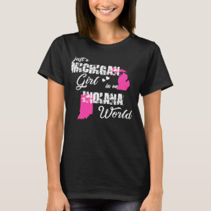 Michigan Just en Michigan-flicka i Indiana T Shirt