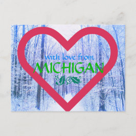 MICHIGAN KÄRLEK HELGDAG POSTCARD VYKORT