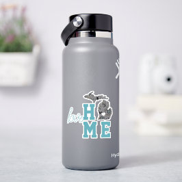 Michigan Kärlek Home Typography Heart Klistermärken