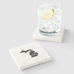 Michigan Kärlek State Shaped Black Chalkboard Yoo Stenunderlägg