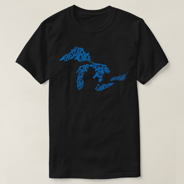 Michigan Kärlek Underbar Sjöar T Shirt (Design framsida)